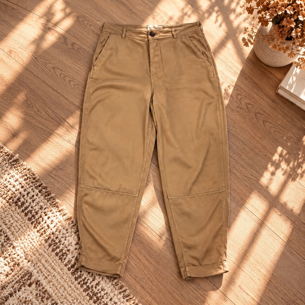 Everlane Tencel Lyocell Tapered Chino Pants Size 8 Khaki High Rise Utility 8